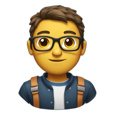 a nerd with a six pack sticker