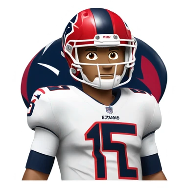 Patrick Mahomes but as a Houston Texans player sticker