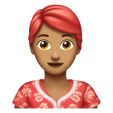  Señorita peli roja , piel blanca con pijama  sticker