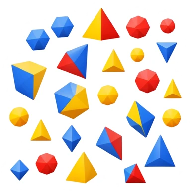 Geometric primary colors  sticker