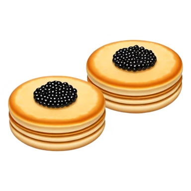 Russian blinis with caviar sticker