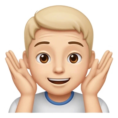 Excited face with hands on cheeks sticker