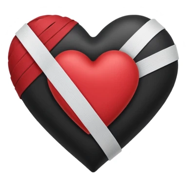 black heart with a bandage sticker