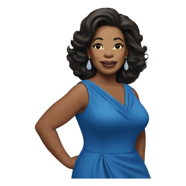 Oprah Winfrey blue dress sticker