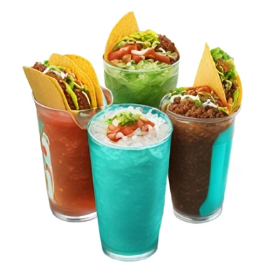 taco bell baja blast and three tacos sticker