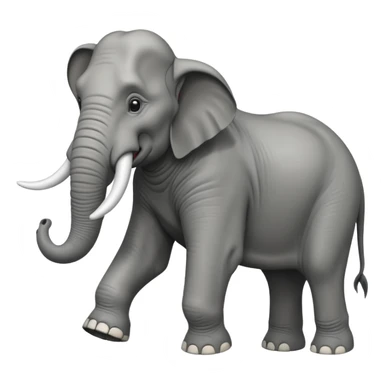 High resolution of a running elephant sticker