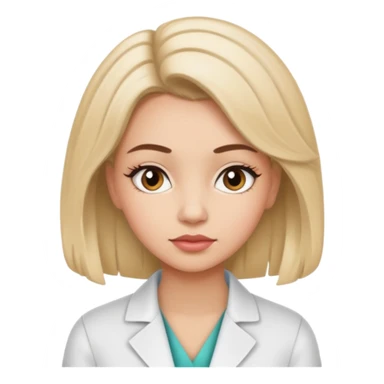 The cosmetologist girl was thinking sticker