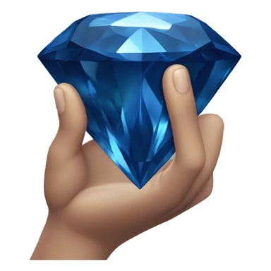 dark blue diamond in hand sticker