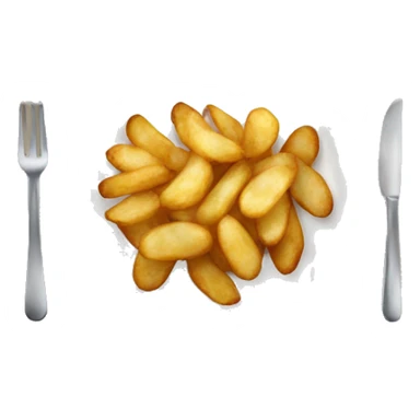 fried potatoes in a plate sticker