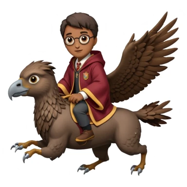 harry potter riding buckbeak sticker