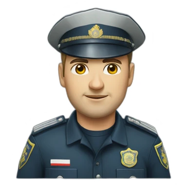 russian police man sticker