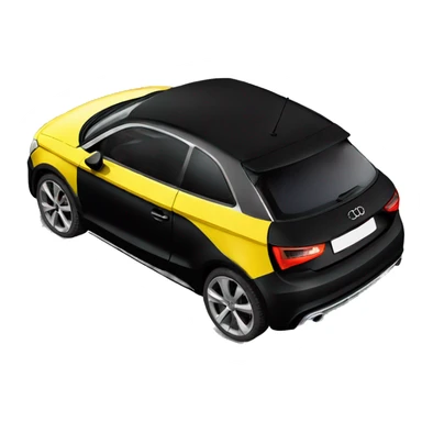 Yellow and black Audi a1 (new model) sticker