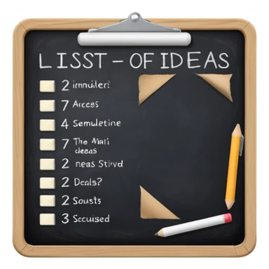 brain dump list in a chalk board sticker