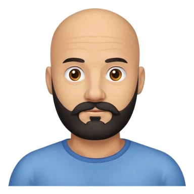 Un papa chauve avec une barbe noir  sticker