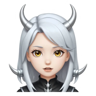 anime girl showing metal horns sticker