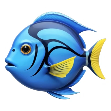 blue tang fish in an aquarium sticker