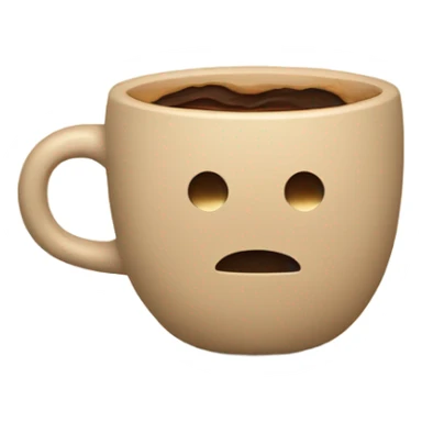 café en una taza beige  sticker