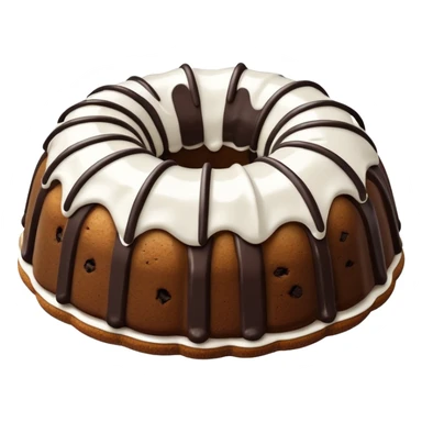Cookies & cream Bundt cake with white frosting stripes  sticker