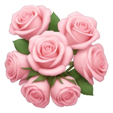 bouquet of pastel pink roses sticker