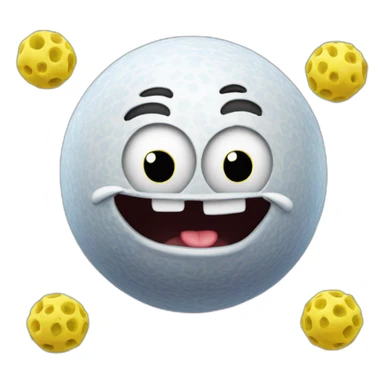 3d sphere with a cartoon SpongeBob skin texture sticker