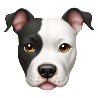 Black and white amstaff  sticker