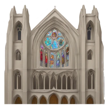 Cathedral with stained glass windows  sticker