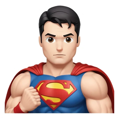 superman with cape sticker