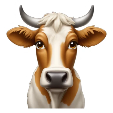Une vache avec une bière sticker