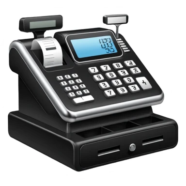 modern cash register sticker