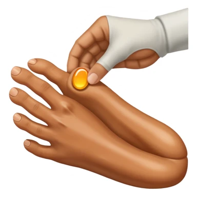 a foot is grabbed by a hand sticker