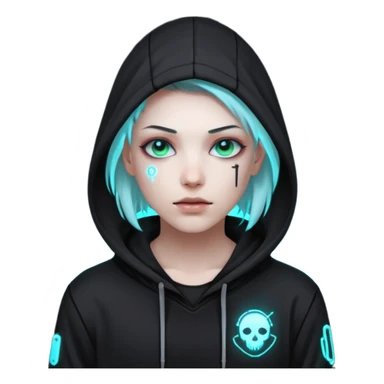 neonpunk hacker sticker