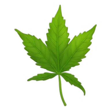 Une feuille de canabis qui fume du canabis sticker