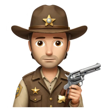 rick grimes the walking dead sticker