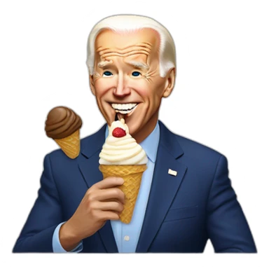 Joe Biden Eating Ice Cream  sticker
