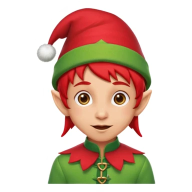 Christmas elf, funny, red sticker