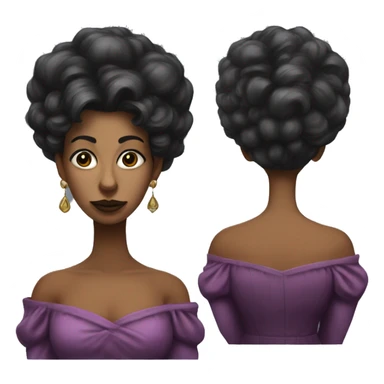 vil woman with a paeche in one eye and a bouffant hairstyle sticker