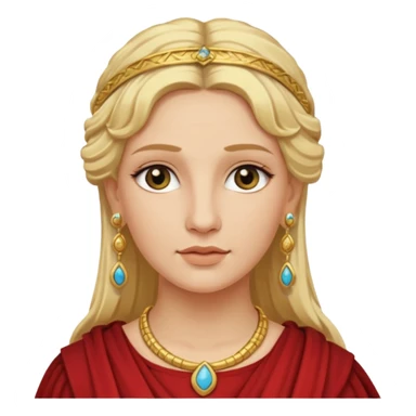 Ancient Roman woman with earrings and blonde hair sticker