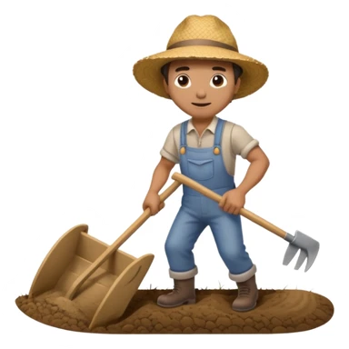 man plowing a field sticker