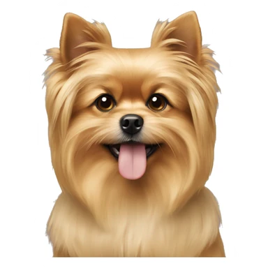 Yorkie and Pomeranian mixed dog with blonde hair  sticker