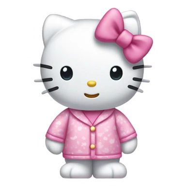 Hello Kitty en pyjama hello kitty  sticker