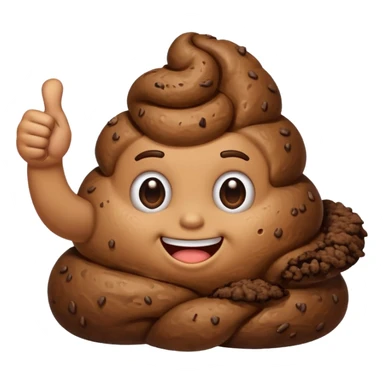 Poop thumbs up sticker