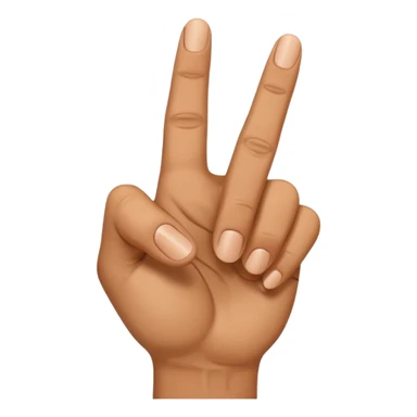 Now bend the middle finger only sticker