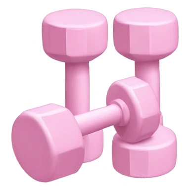 Two light pink dumbbells  sticker
