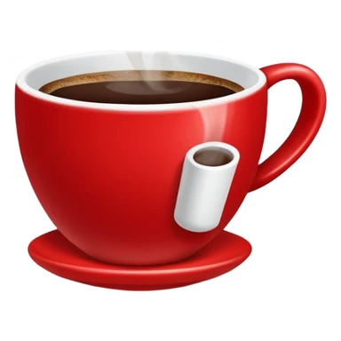 Red cup of coffee  sticker