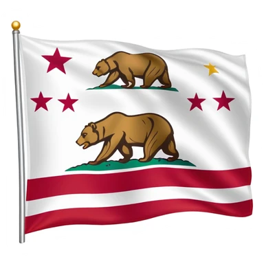 Flag of california sticker