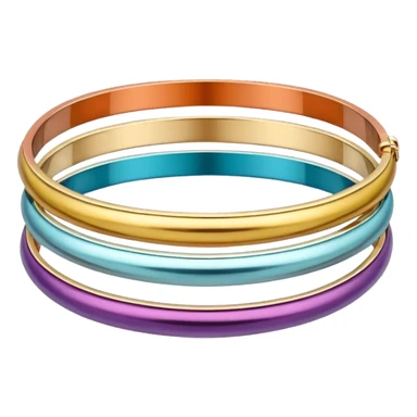Elegant multicolour metal bangles  sticker