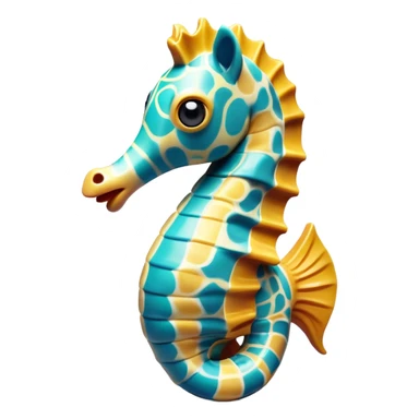 Cinematic Realistic Comical Sea Horse Portrait Emoji, Head tilted dramatically with an exaggeratedly amused expression, featuring a striking, finely detailed body with bold, whimsical patterns and wide, expressive eyes full of playful disbelief, rendered with natural, vibrant hues and realistic texture; high shine, dramatic yet playful, styled with an air of cheeky aquatic mischief, soft glowing outline, capturing the essence of a spirited and over‐the‐top sea horse that looks ready to bob its way into viral fame! sticker
