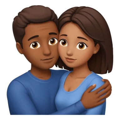 intimate moment between lovers. Brown skin  sticker