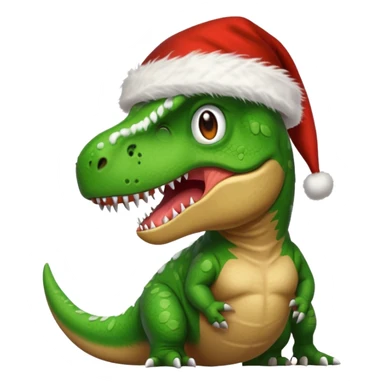 T-Rex with a Santa hat sticker