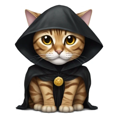 Bengal cat dressed as emperor palpatine sticker
